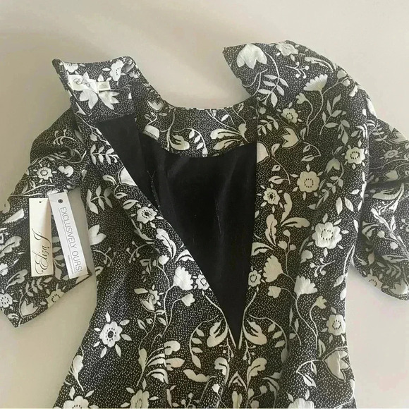 Eliza J Floral Jacquard Fit & Flare Dress - Picture 8 of 12